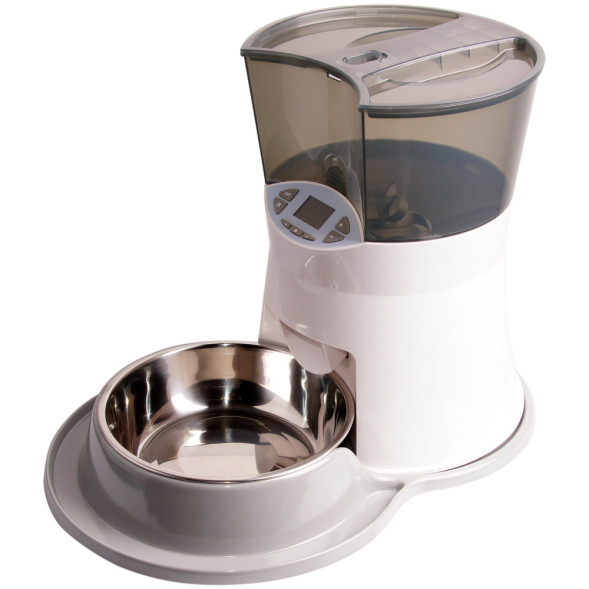 SuperDesign автокормушка, 2500 мл, бело-серый