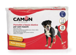 Camon подгузники для животных на резинке (для кобелей), 60-80 см (размер 3), 12 шт