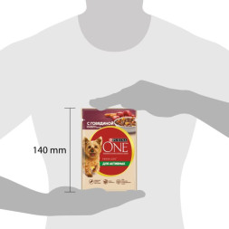 Влажный корм для собак Purina ONE Мини Активная для мелких пород, с говядиной, картофелем и морковью в подливе 85 г x 26 шт