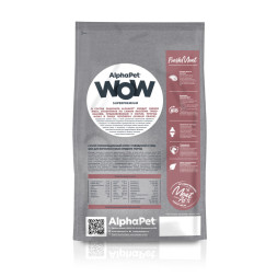 AlphaPet WOW Superpremium сухой полнорационный корм для взрослых собак средних пород с говядиной и сердцем - 2 кг