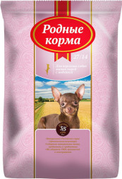 Родные Корма 27/14 сухой корм для взрослых собак мелких пород с индейкой - 3/5 пуда (10 кг)