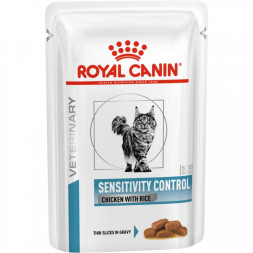 Royal Canin Sensitivity Control Feline диетический влажный корм для кошек при пищевой аллергии и непереносимости, в паучах - 85 г х 28 шт