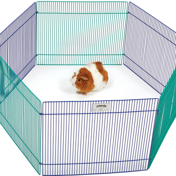 MidWest Critterville Вольер для грызунов и мелких собак, 6 панелей 48х38 см, цветной