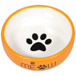 Mr.Kranch MEOW миска керамическая для кошек, 380 мл, оранжевая