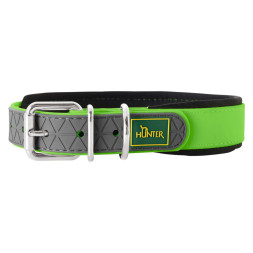 Hunter Convenience Comfort 50 oшейник для собак, M (37-45 см)/2,5 см, биотановый, мягкая горловина, яблочный зеленый
