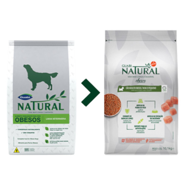 Guabi Natural Dog Obesity cухой корм для взрослых собак мелких пород с избыточным весом, с цыпленком и коричневым рисом - 1,5 кг