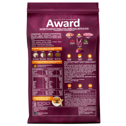 AWARD сухой корм для взрослых собак мелких и миниатюрных пород, с ягненком, индейкой, брокколи и брусникой - 800 г