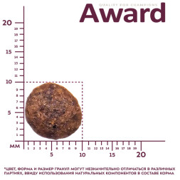 AWARD сухой корм для взрослых собак мелких и миниатюрных пород, с ягненком, индейкой, брокколи и брусникой - 800 г