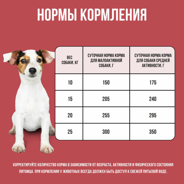 BOWL WOW сухой корм для взрослых собак средних пород с индейкой, курицей, рисом и свеклой - 2 кг