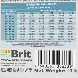 Brit Care Dog Puppy&amp;amp;Junior L Healthy Growth сухой корм для щенков крупных пород, с индейкой и ягненком - 12 кг