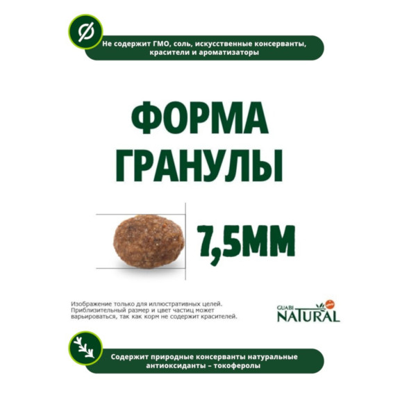Guabi Natural Cat Sterilised Grain Free сухой беззерновой корм для взрослых стерилизованных и кастрированных котов и кошек лосось и чечевица - 1,5 кг