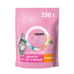 Purina One сухой корм для котят с курицей и цельными злаками - 200 г