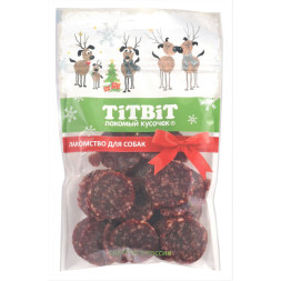 Titbit Новогодняя коллекция лакомство для собак нарезка Бергамо - 80 г