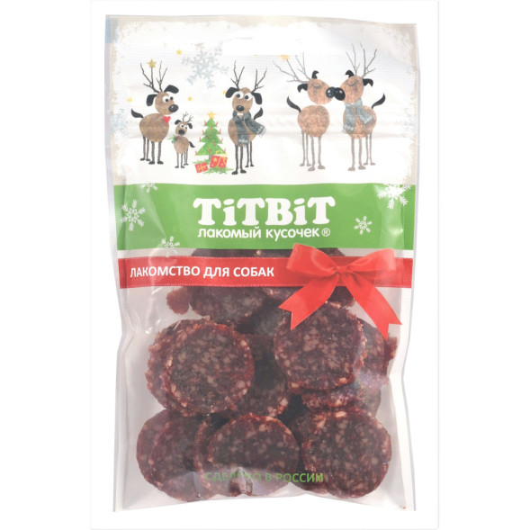 Titbit Новогодняя коллекция лакомство для собак нарезка Бергамо - 80 г