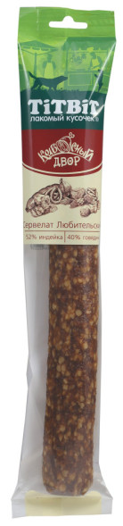 TiTBiT Колбасный двор лакомство для собак Сервелат Любительский - 270 г
