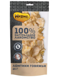 Мнямс лакомство для собак ломтики говяжьи - 65 г