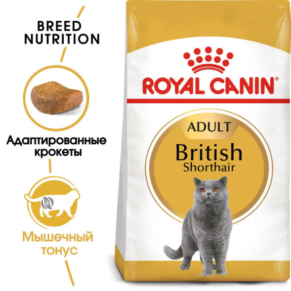 Royal Canin British Shorthair 34 для породы Британская короткошерстная старше 12 мес - 4кг