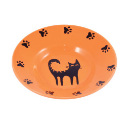 Mr.Kranch блюдце керамическое для кошек, 140 мл, оранжевое