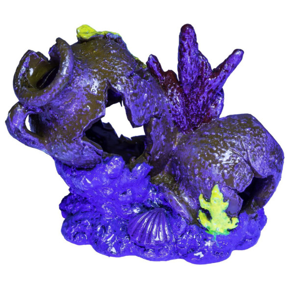 Glofish декорация для аквариума разбитая ваза