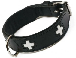 Hunter Swiss 70 ошейник для собак, 56-63,5 см, кожа, черный