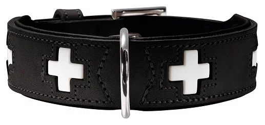 Hunter Swiss 70 ошейник для собак, 56-63,5 см, кожа, черный