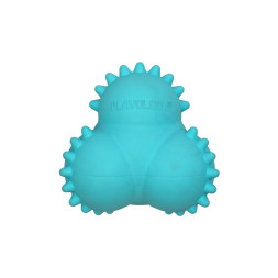 Playology SQUEAKY BOUNCE BALL дентальный хрустящий жевательный тройной мяч для щенков с ароматом арахиса, голубой