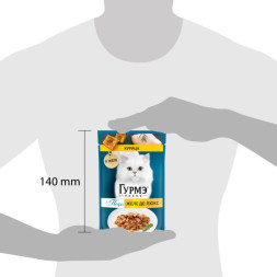 Влажный корм для кошек Гурмэ® Желе Де-Люкс с курицей в желе 75 г х 26 шт.