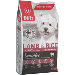 Blitz Sensitive Adult Small Breeds Lamb &amp;amp; Rice сухой корм для взрослых собак мелких пород, с ягненком и рисом - 500 г