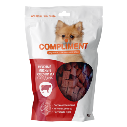 Compliment лакомство для собак мини-пород Кусочки из говядины - 50 г
