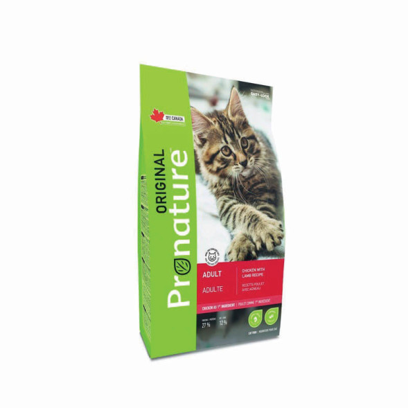 Pronature Original сухой корм для взрослых кошек с курицей и ягненком - 5 кг