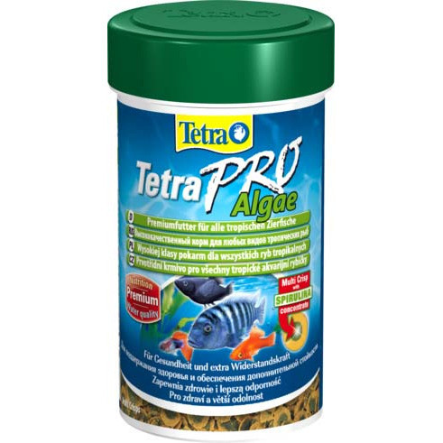 TetraPro Algae Crisps растительный корм для всех видов рыб в чипсах 100 мл
