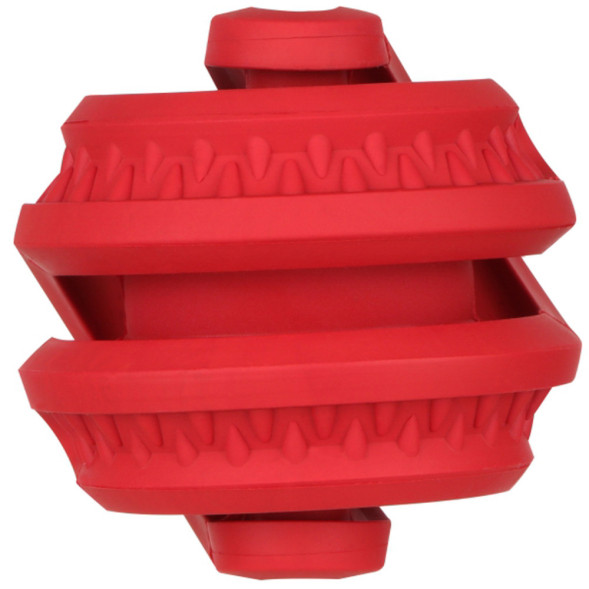 Mr.Kranch игрушка для собак Головоломка дентальная с ароматом бекона, красная, 8,5х8,7 см