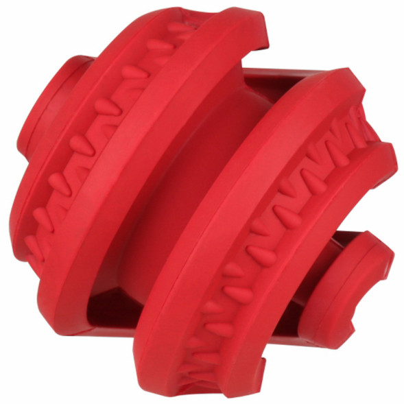 Mr.Kranch игрушка для собак Головоломка дентальная с ароматом бекона, красная, 8,5х8,7 см