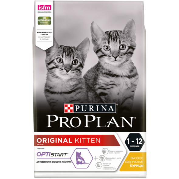 Сухой корм для котят Pro Plan Original с курицей 3 кг