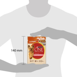 Влажный корм Purina ONE Мини Контроль веса для взрослых собак мелких пород с курицей, коричневым рисом и томатами в подливе 26х85г