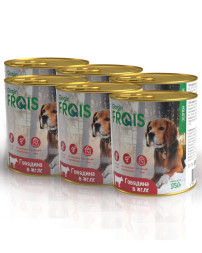 Консервы Frais Holistic Dog для собак говядина в желе - 350 г х 6 шт