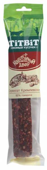 TiTBiT Колбасный двор лакомство для собак Сервелат Кремлевский - 200 г