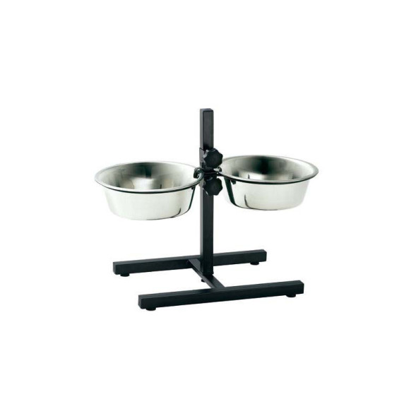 Две миски Hunter Smart из нержавеющей стали для корма/воды собак, объем - 2,7 л, высота штатива 45 см