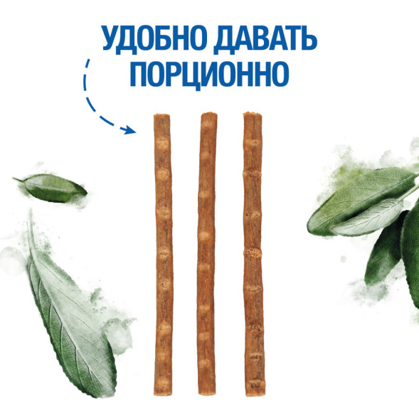 Monge Gift Dental лакомство для кошек Мягкие палочки со свежим мясом кролика и шалфеем, для чистки зубов - 15 г