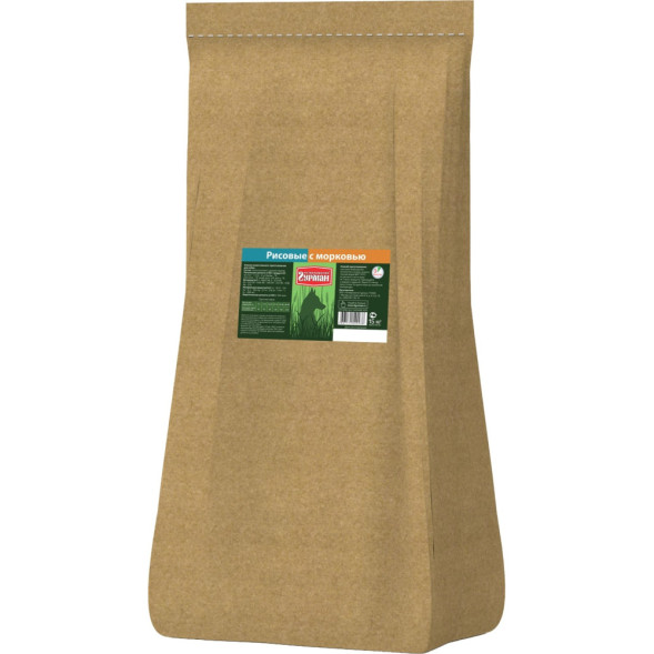 Четвероногий гурман каша для собак рис с морковью - 15 кг