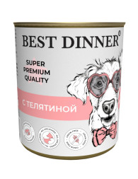 Best Dinner Super Premium консервы для щенков с телятиной - 340 г x 12 шт