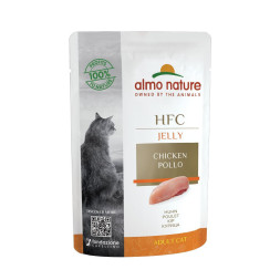 Almo Nature HFC паучи для взрослых кошек с курицей, в желе - 55 г x 24 шт