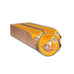 Кошачье счастье влажный корм для кошек с цыплёнком, в ламистерах - 100 г х 20 шт