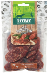 TiTBiT Колбасный двор лакомство для собак нарезка Бергамо - 80 г