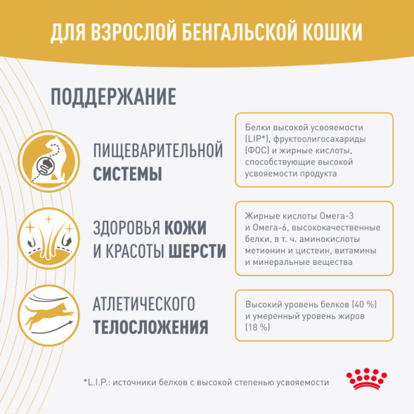 Royal Canin Bengal сухой корм для взрослых бенгальских кошек - 400 г
