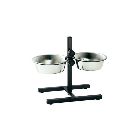 Две миски Hunter Smart из нержавеющей стали для корма/воды собак, объем - 1,8 л, высота штатива 45 см