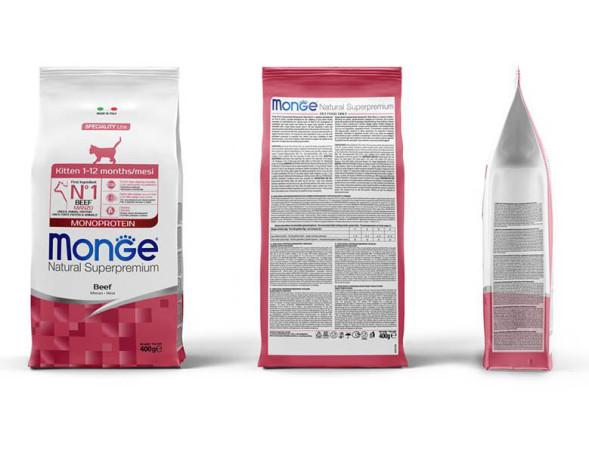 Monge Cat Speciality Line Monoprotein сухой корм для котят и беременных кошек с говядиной - 400 г