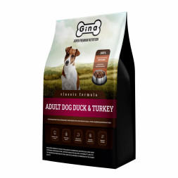 Gina Classic GF Dog Duck &amp;amp; Turkey сухой беззерновой корм для собак с уткой и индейкой - 3 кг