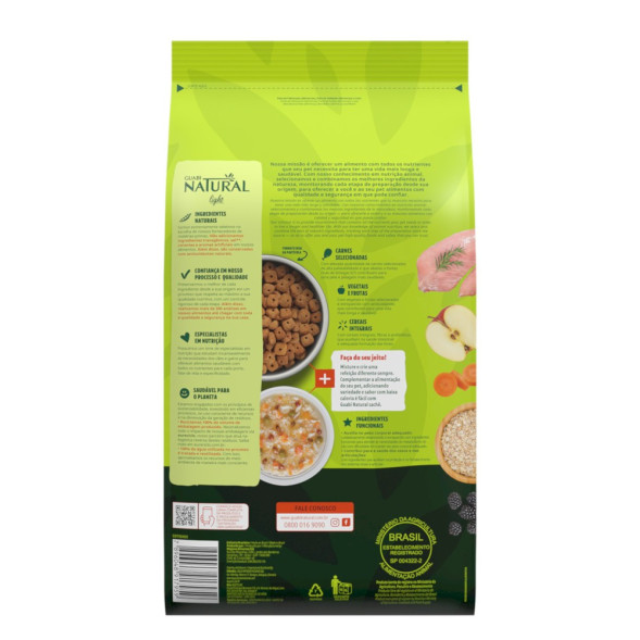 Guabi Natural Dog Light cухой корм низкокалорийный для взрослых собак средних и крупных пород индейка и овес - 12 кг