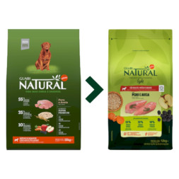 Guabi Natural Dog Light cухой корм низкокалорийный для взрослых собак средних и крупных пород индейка и овес - 12 кг